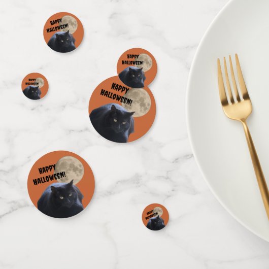 ハロウィンフルムーンブラックキャット コンフェッティ (グループ)