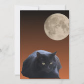 ハロウィンフルムーンブラックキャット 招待状 (裏面)