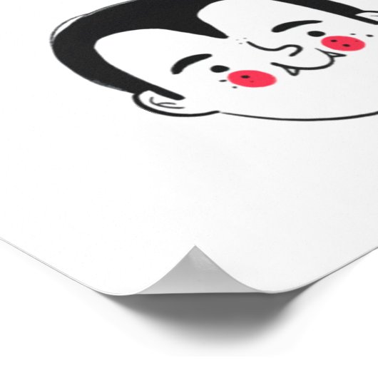 ハロウィンフレンズモダン誕生日ウェルカムサイン ポスター (角)