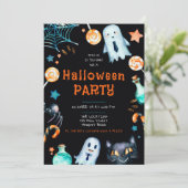 ハロウィンフレームビジネス企業のオフィスパーティー 招待状 (スタンド正面)