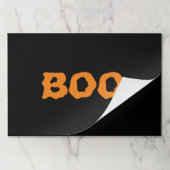 ハロウィンブブラックオレンジスプオキー紙ランチョンマット ペーパーパッド (折り畳み)