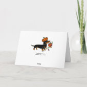 ハロウィンブラックとタンスムースヘッドダックスフント カード (裏面)