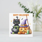 ハロウィンブラックキャット カード (スタンド正面)