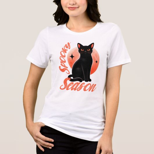 ハロウィンブラックキャット トライブレンドＴシャツ (正面)