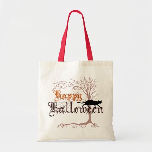 ハロウィンブラックキャット トートバッグ (正面)