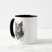 ハロウィンブラックキャット マグカップ (正面左)