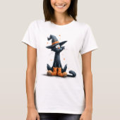 ハロウィンブラックキャット Tシャツ (正面)