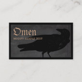 ハロウィンブラッククロウビジネスカード 名刺 (正面)