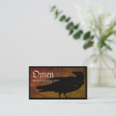 ハロウィンブラッククロウビジネスカード 名刺 (スタンド正面)