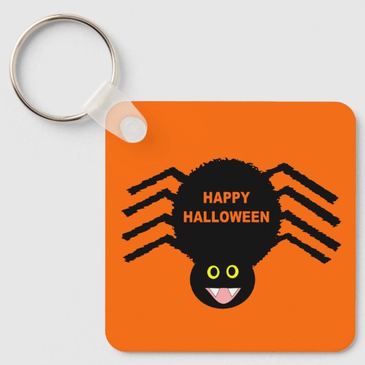 ハロウィンブラックスパイダーカスタム キーホルダー (正面)