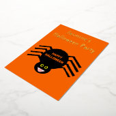 ハロウィンブラックスパイダーカスタム 箔招待状 (回転した状態)