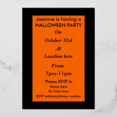 ハロウィンブラックスパイダーカスタム 箔招待状 (裏面)