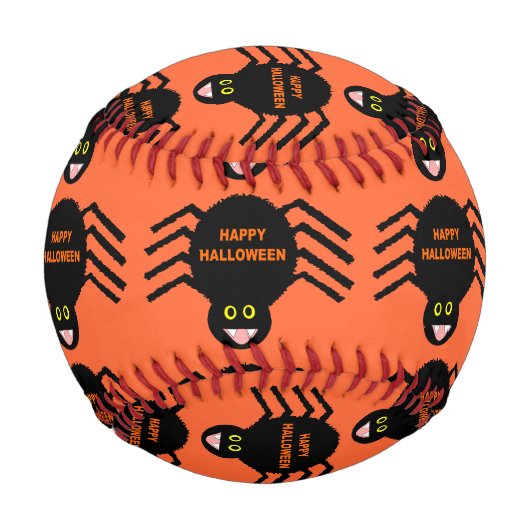 ハロウィンブラックスパイダー野球 野球ボール (正面)