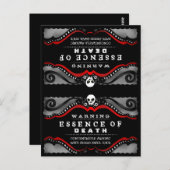 ハロウィンブラックレッドホワイトフード飲料テントカード ポストカード (正面/裏面)