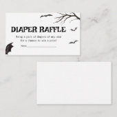 ハロウィンブラック&ホワイトこうもりおむつラッフル エンクロージャーカード (正面/裏面)