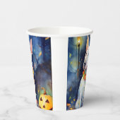 ハロウィンブルテリアとカボチャ怖 紙コップ (左)