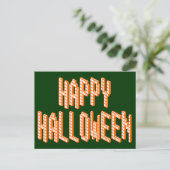 ハロウィンブロックス文字 ポストカード (スタンド正面)