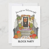 ハロウィンブロックパーティー 招待状 (正面)