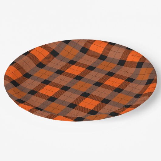 ハロウィンプレイド ペーパープレート (アングル)