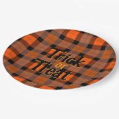 ハロウィンプレイド ペーパープレート (アングル)