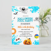 ハロウィンプールパーティーのご招待 招待状 (スタンド正面)