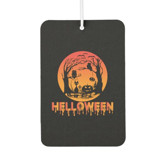 ハロウィンヘ素晴らしロウィーン カーエアーフレッシュナー (正面)