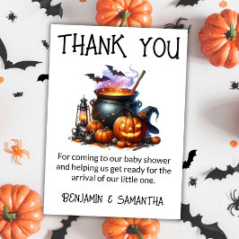 ハロウィンベイビーがやってくるシャワーのお礼カード 招待状
