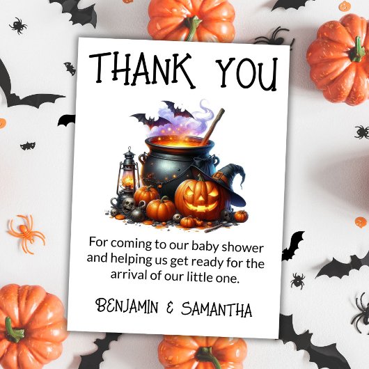 ハロウィンベイビーがやってくるシャワーのお礼カード 招待状