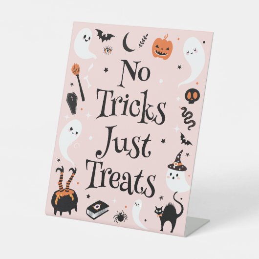 ハロウィンベイビーシャワーの女の子のお菓子ギフト 台座サイン (正面)