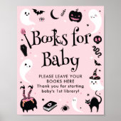 ハロウィンベイビーシャワーの女の子の赤ちゃんのための本 ポスター (正面)