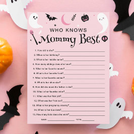 ハロウィンベイビーシャワー誰がママのことを一番知っているゲームカード 招待状