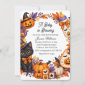 ハロウィンベイビーシャワー A Baby is Brewing 招待状 (正面)