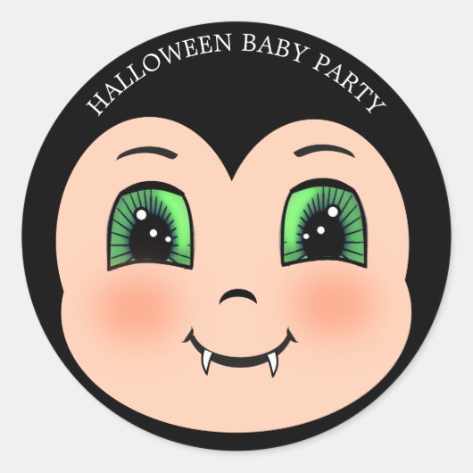 ハロウィンベイビーヴァンパイア ラウンドシール (正面)