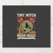 ハロウィンベイビー魔女月魔法 スパークリングワインラベル (シングルラベル)