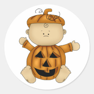 ハロウィンベビーカボチャ ラウンドシール