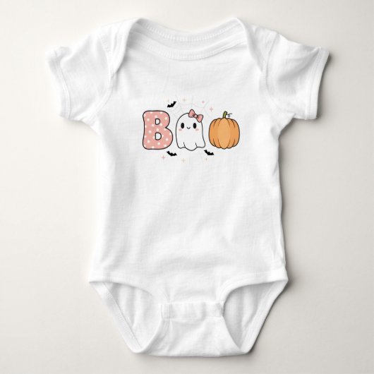 ハロウィンベビーガールTシャツ ベビーボディスーツ (正面)