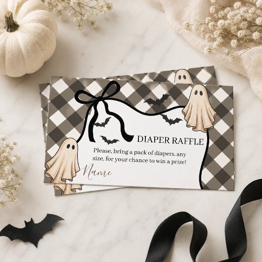 ハロウィンベビーシャワーのおむつ おばけちゃん エンクロージャーカード