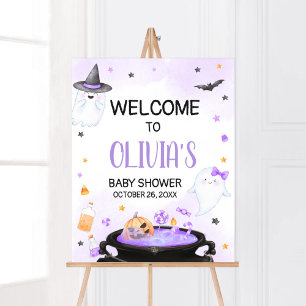 ハロウィンベビーシャワーのお出迎え Oh Sheet Boo-y ポスター