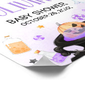 ハロウィンベビーシャワーのお出迎え Oh Sheet Boo-y ポスター (角)