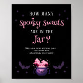 ハロウィンベビーシャワーのゲーム お菓子の数当てクイズ ポスター (正面)