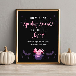 ハロウィンベビーシャワーのゲーム お菓子の数当てクイズ ポスター