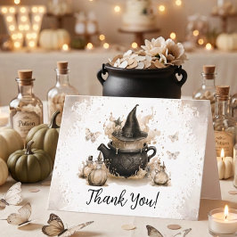 ハロウィンベビーシャワーの中性的なデザイン お祝いのお礼カード サンキューカード