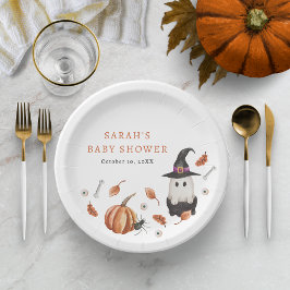 ハロウィンベビーシャワーの紙皿 ペーパープレート