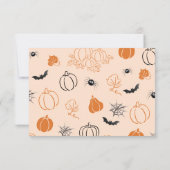 ハロウィンベビーシャワーの「Little Boo」御礼 カード (裏面)
