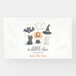 ハロウィンベビーシャワーバックドロップ リトルブーは 横断幕