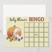 ハロウィンベビーシャワービンゴカード 招待状 (正面/裏面)