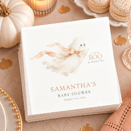 ハロウィンベビーシャワー用 A Little Boo Is Almost Due スタンダードカクテルナプキン