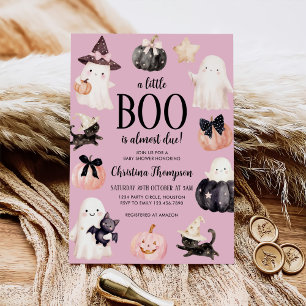 ハロウィンベビーシャワー あと少しで小さな赤ちゃん 招待状