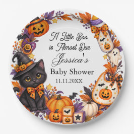 ハロウィンベビーシャワー A Baby Boo is Almost Due ペーパープレート