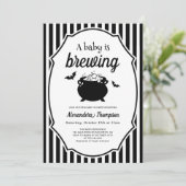 ハロウィンベビーシャワー A Baby is Brewing 招待状 (スタンド正面)